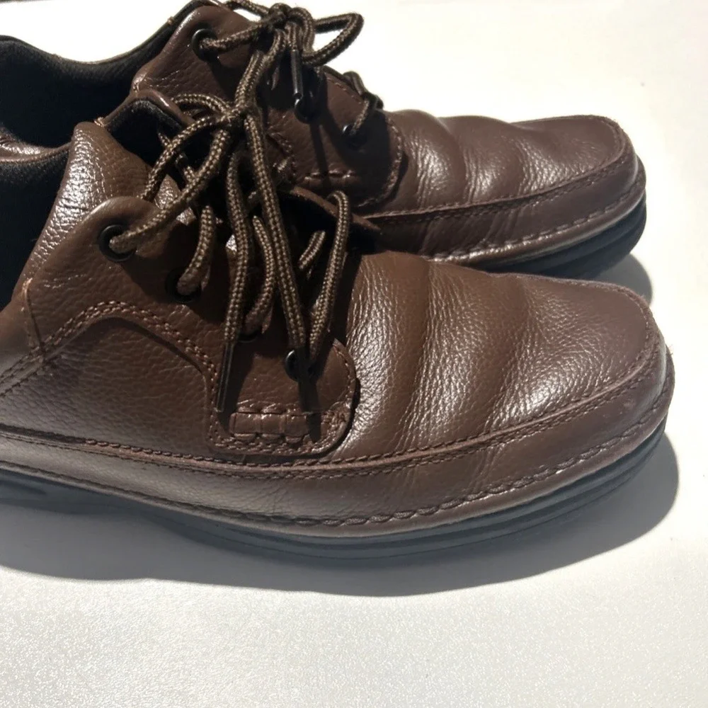 Nunn Bush Brown Leather‎ Comfort Gel Lace Up Casual Dress Shoes Mens Size 12